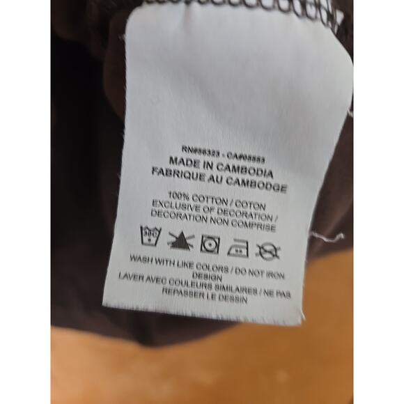 Nike Men's Sz-M Jeffrey Sincich Print T-shirt Brown Tee Pullover 100% Cotton - Picture 6 of 6